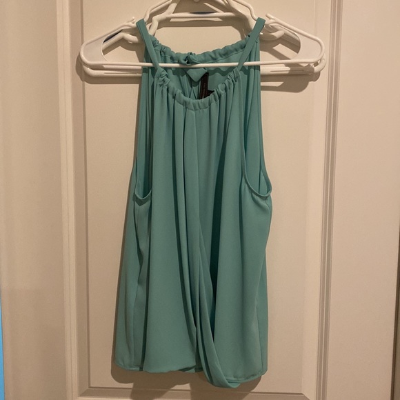 NWT BCBGMAXAZRIA Women's Cristine Wrap-Front Halter Top - Picture 4 of 4